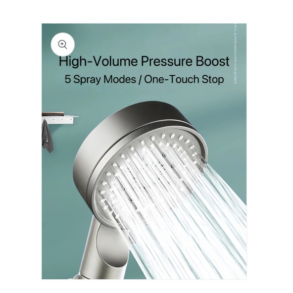 HydroBoost High Pressure 5 mode filtered shower head - Picture 5 of 7